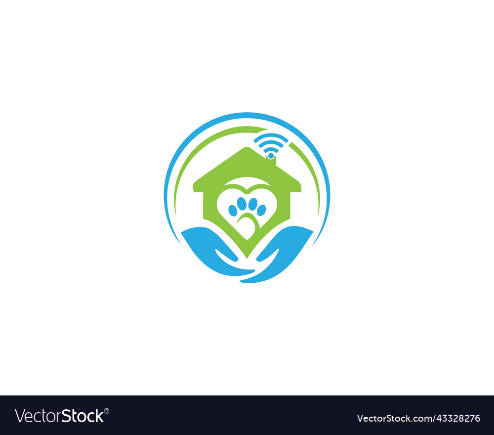 Online dog pet house logo design