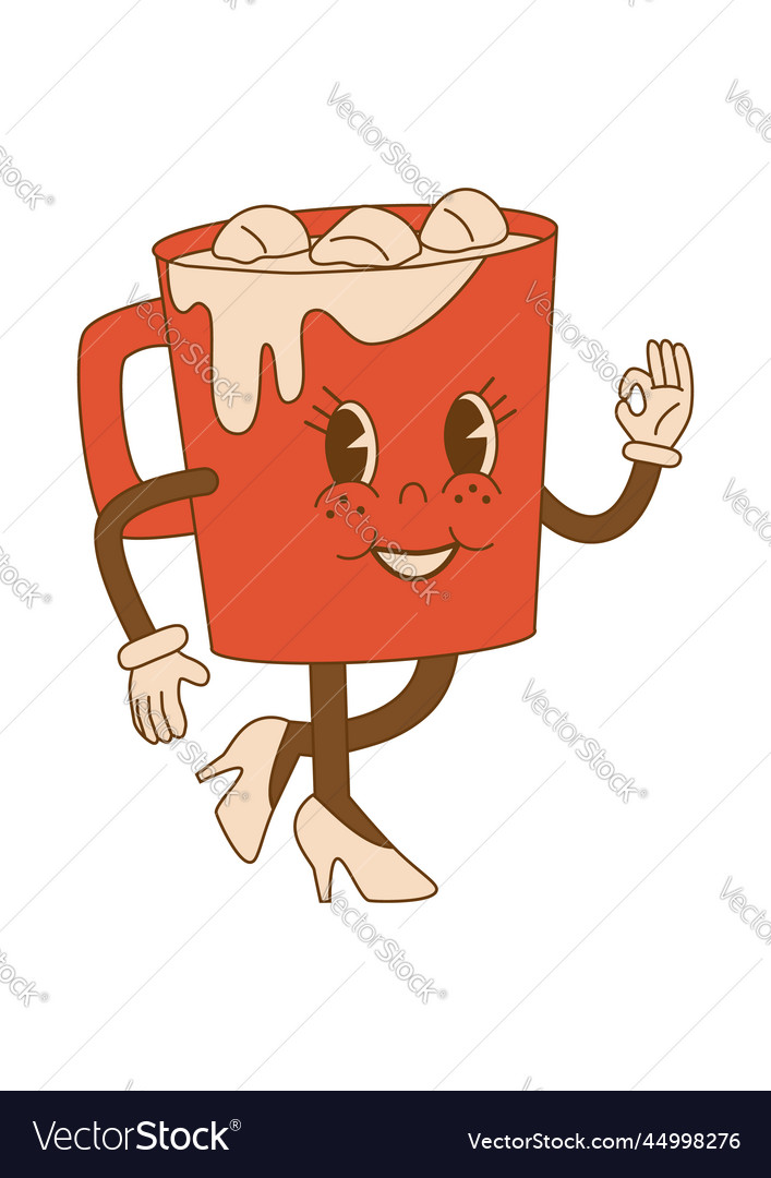 Retro Cocoa Mug Character