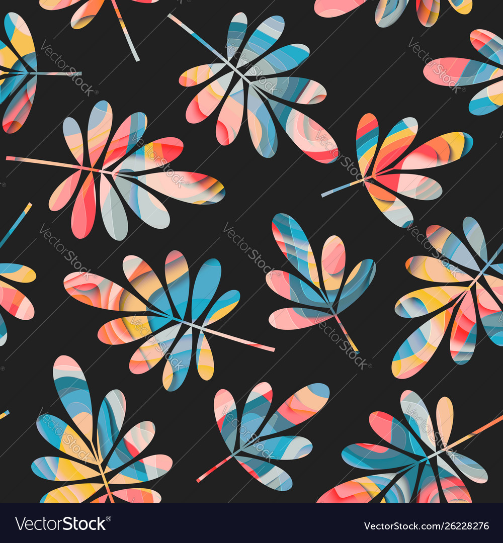 Seamless jungle leaves print