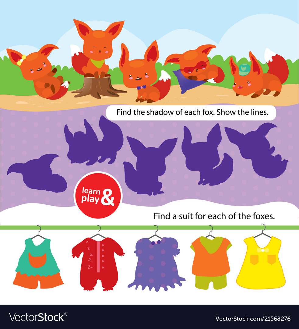 Task for development care and logic children vector image Task for development care and logic children