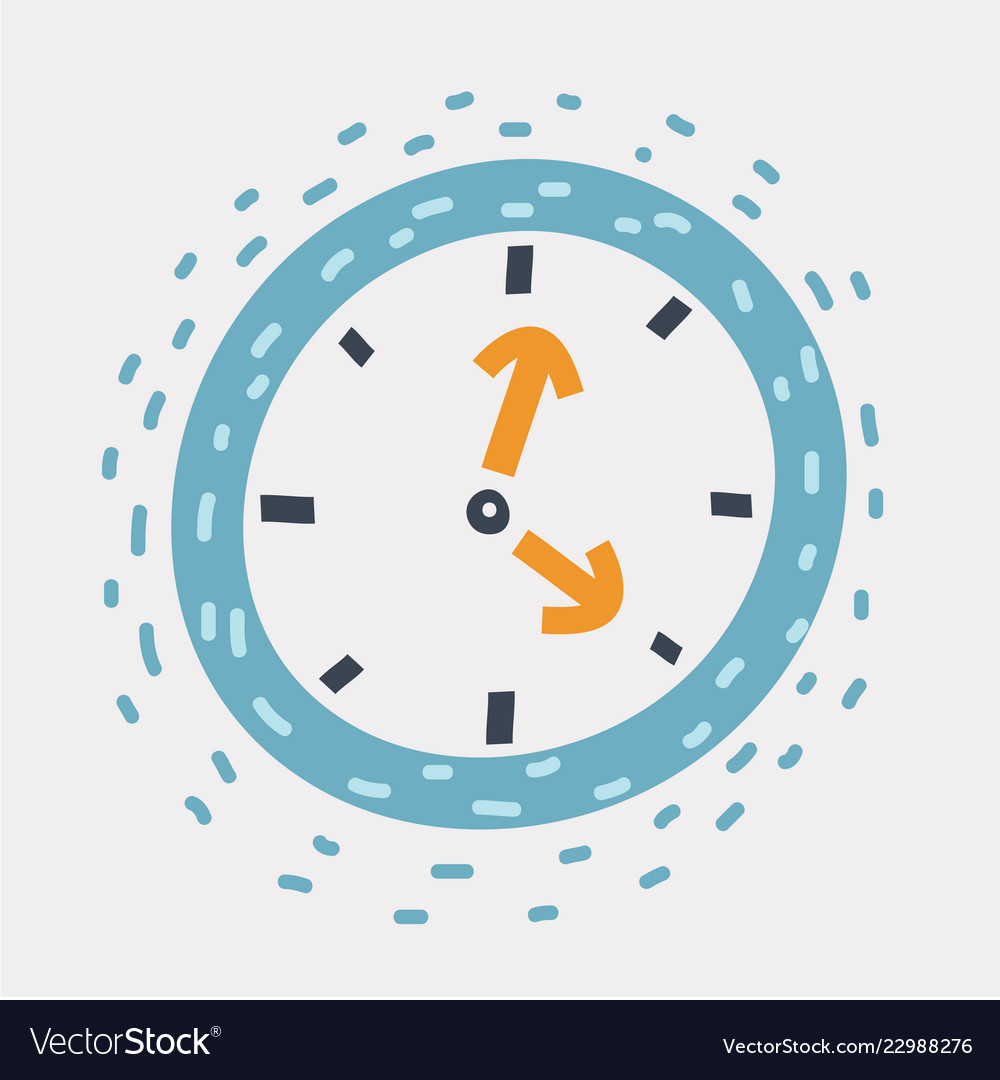 Ticker timekeeper ui emblem on white display vector image Ticker timekeeper ui emblem on white display