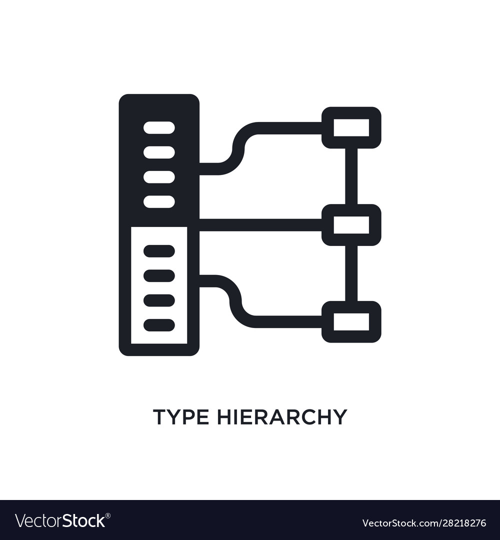 Typ Hierarchie isolierte Icon einfaches Element aus
