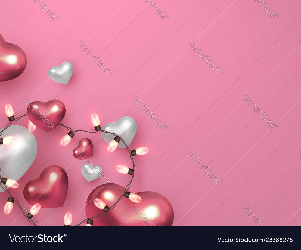 Valentines day wedding decorative love concept