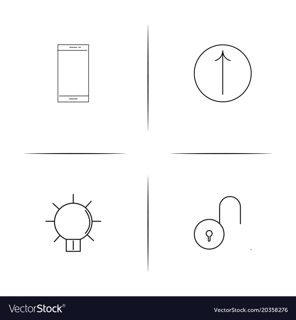 Web und Text einfache lineare Icon setsimple Umriss