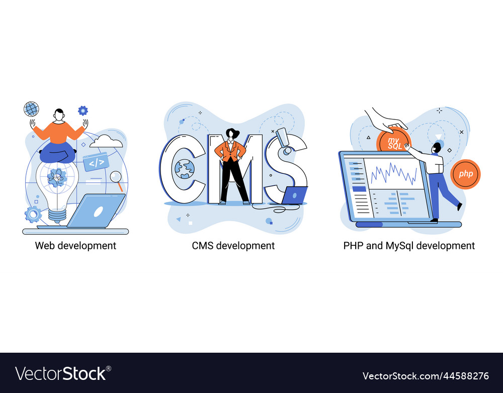 Website architecture concepts web development vector image Website architecture concepts web development