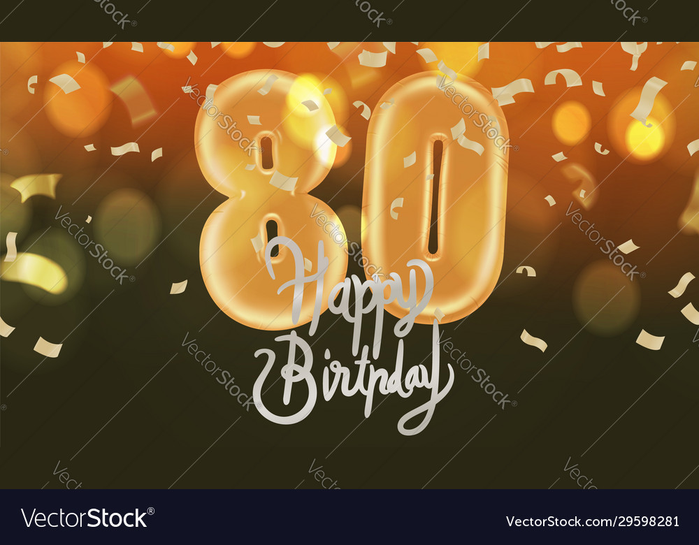 80th Birthday Celebration Balloons