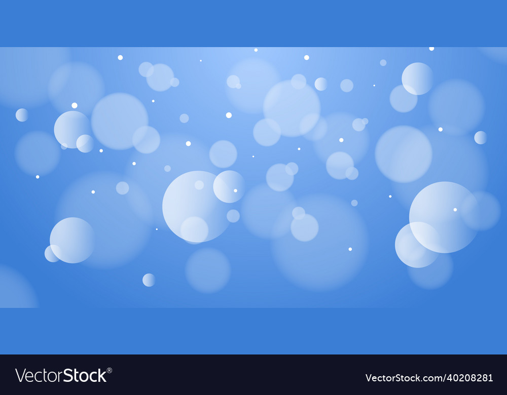 Abstract blue bokeh background with defocused