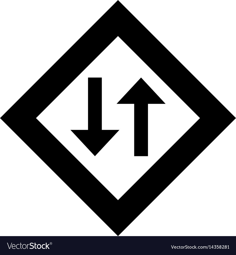 Arrows guide traffic signal Royalty Free Vector Image