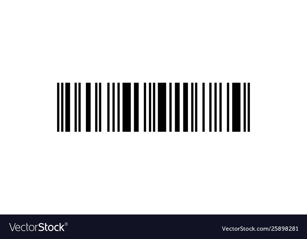 Bar code icon simple dark isolated