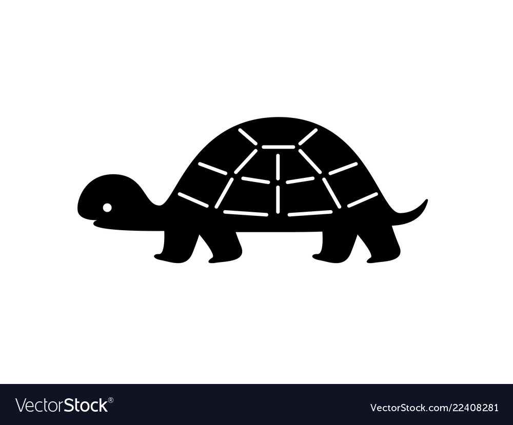 Download Black turtle silhouette Royalty Free Vector Image