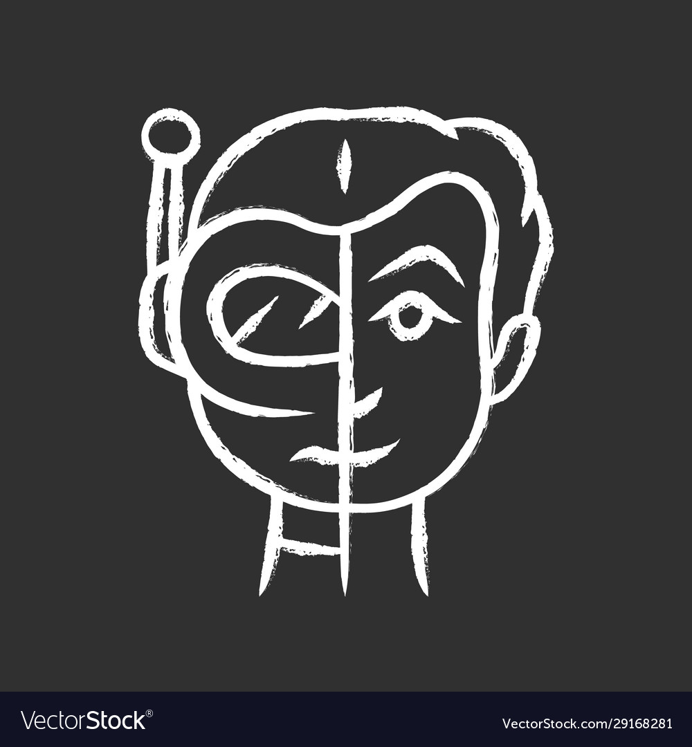 Bot impersonator chalk icon automated hacking vector image Bot impersonator chalk icon automated hacking