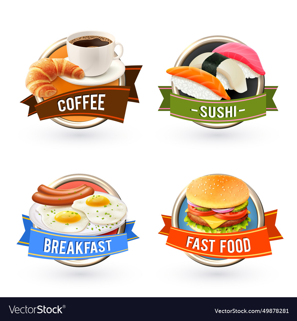 Breakfast labels set