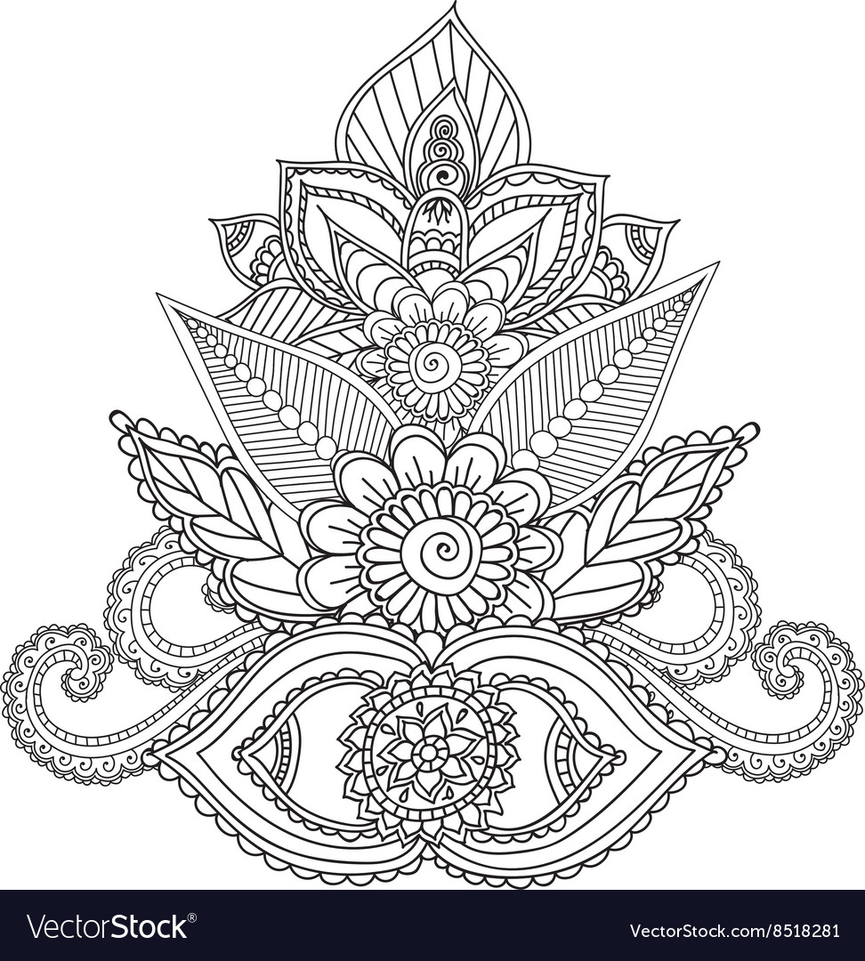 Coloring pages henna art