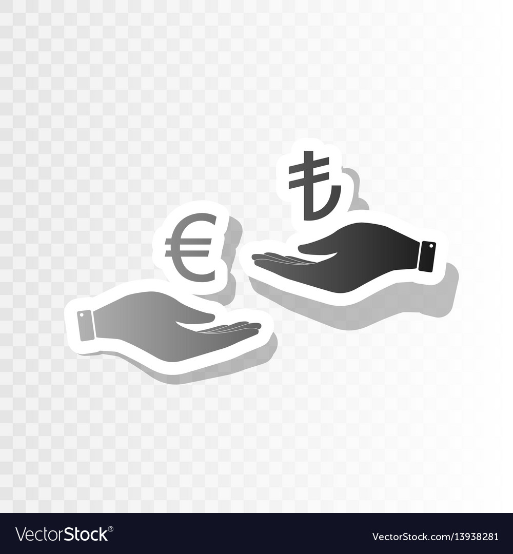 Currency exchange from hand to euro and lira