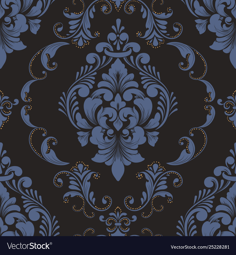 Damask seamless pattern element classical vector image Damask seamless pattern element classical