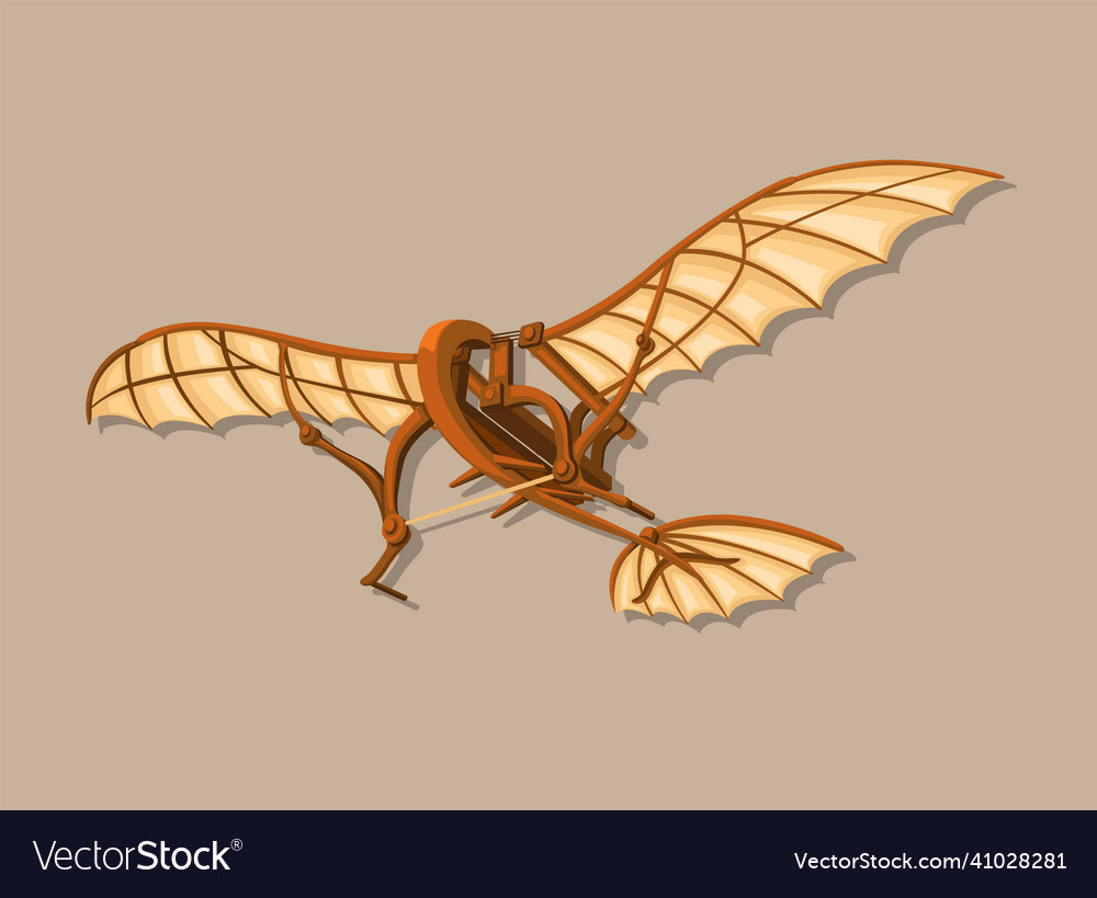 Flying machine creation from leonardo davinci