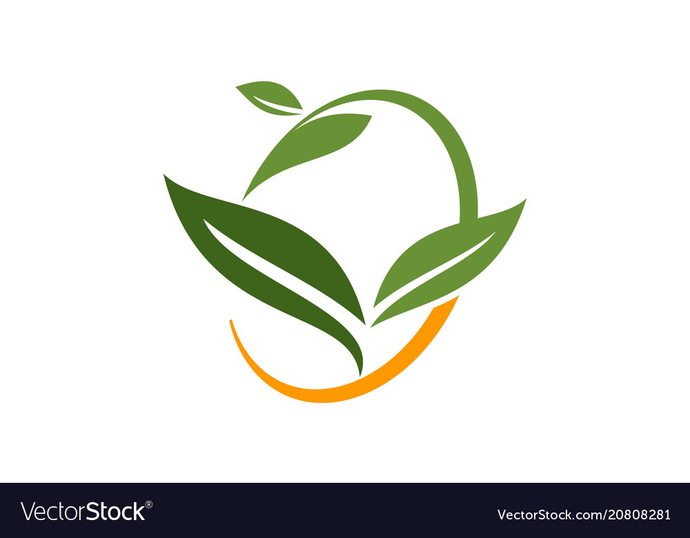 Green leaf logo design template Royalty Free Vector Image