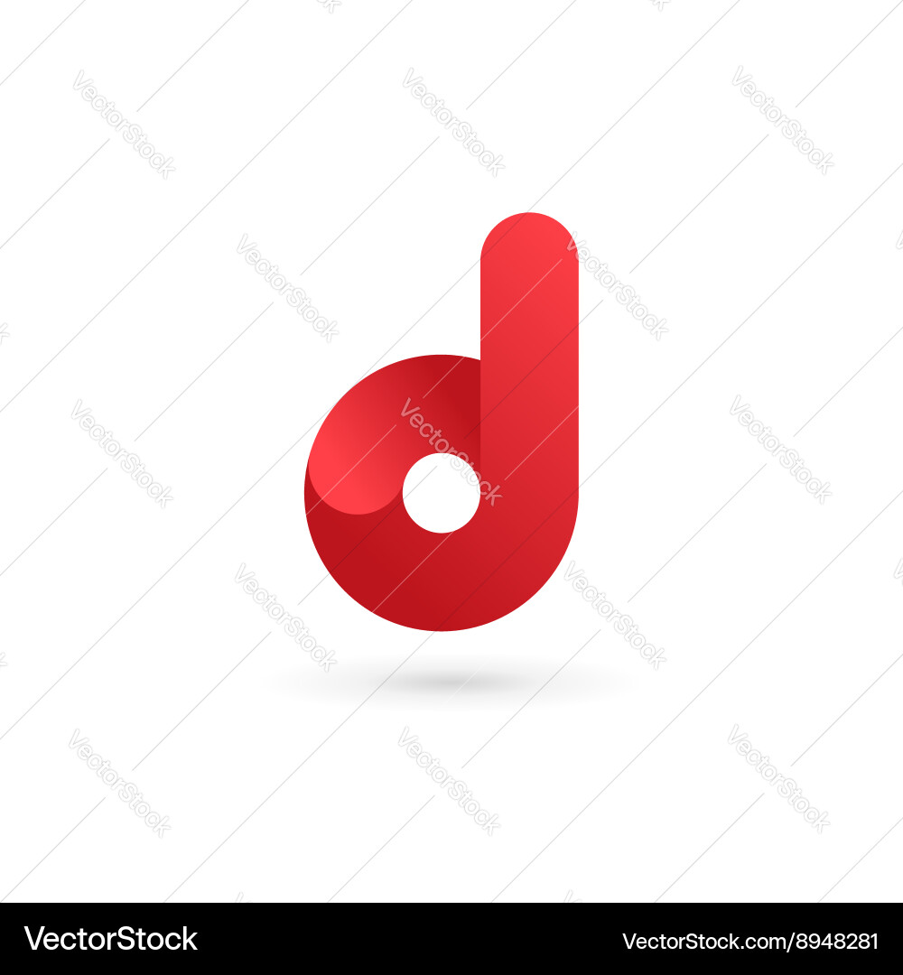 Letter d logo icon design template elements Vector Image