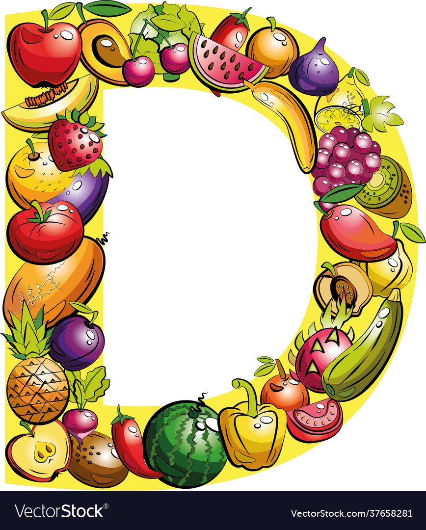 Letters fruits. Letters fruits