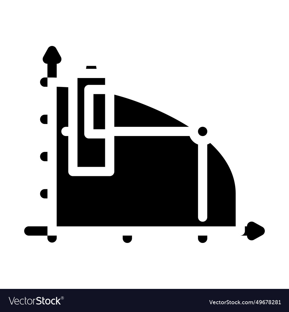 Life span battery glyph icon vector image Life span battery glyph icon