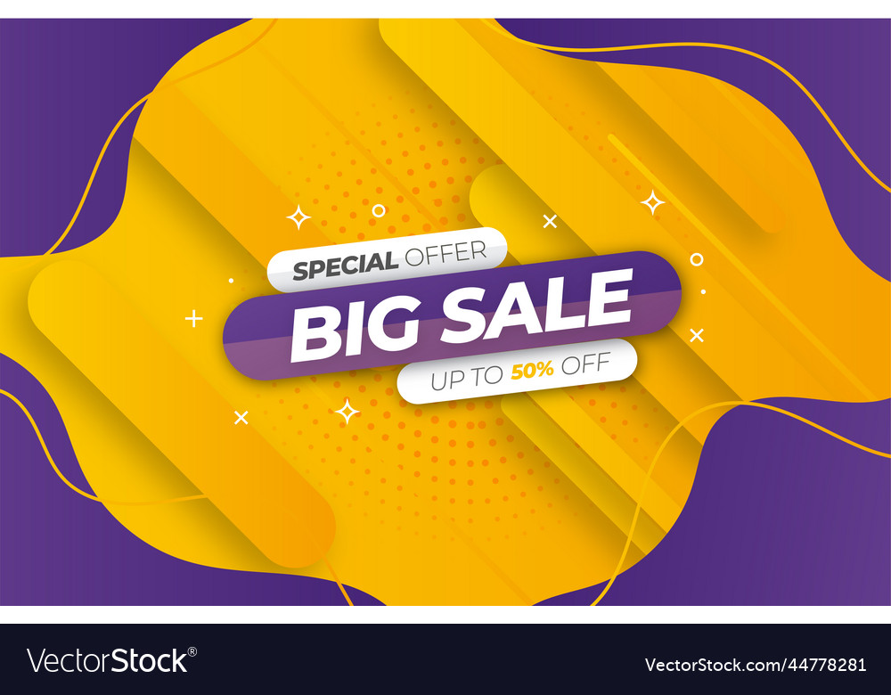 Modern super sale with colorful design template Vector Image