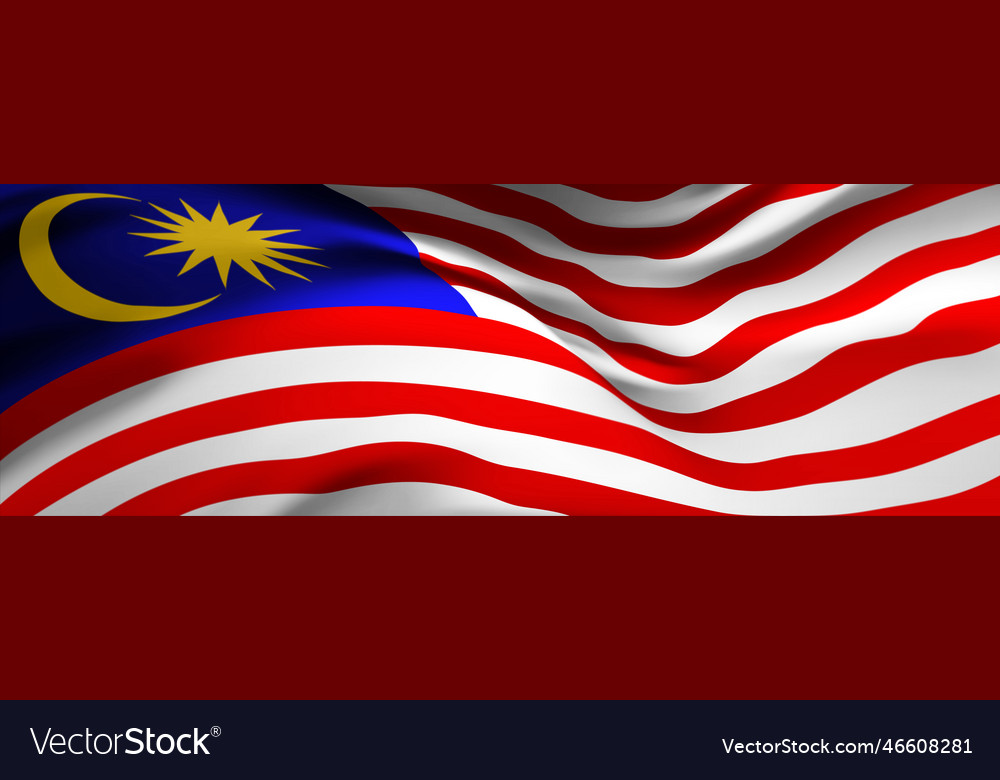 National flag of malaysia country official symbol Vector Image