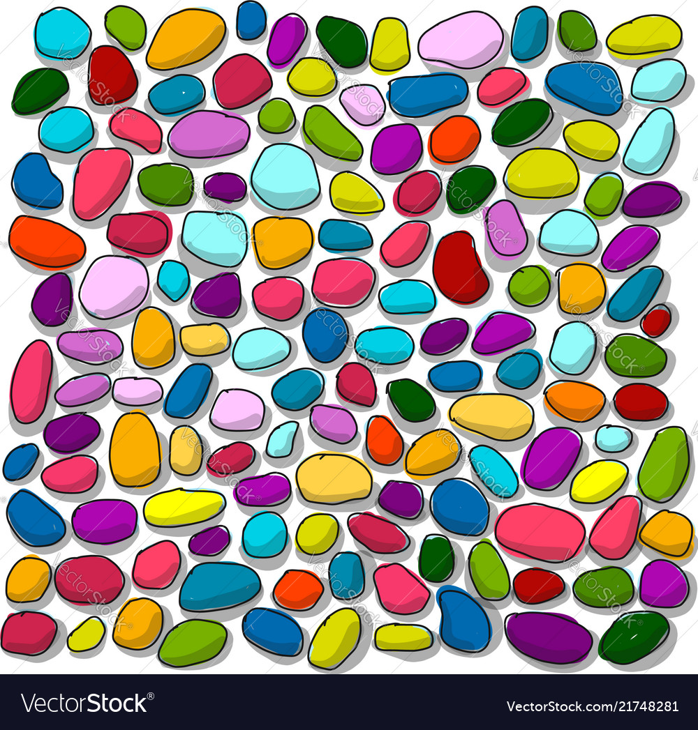 Pebble colorful background for your design Vector Image