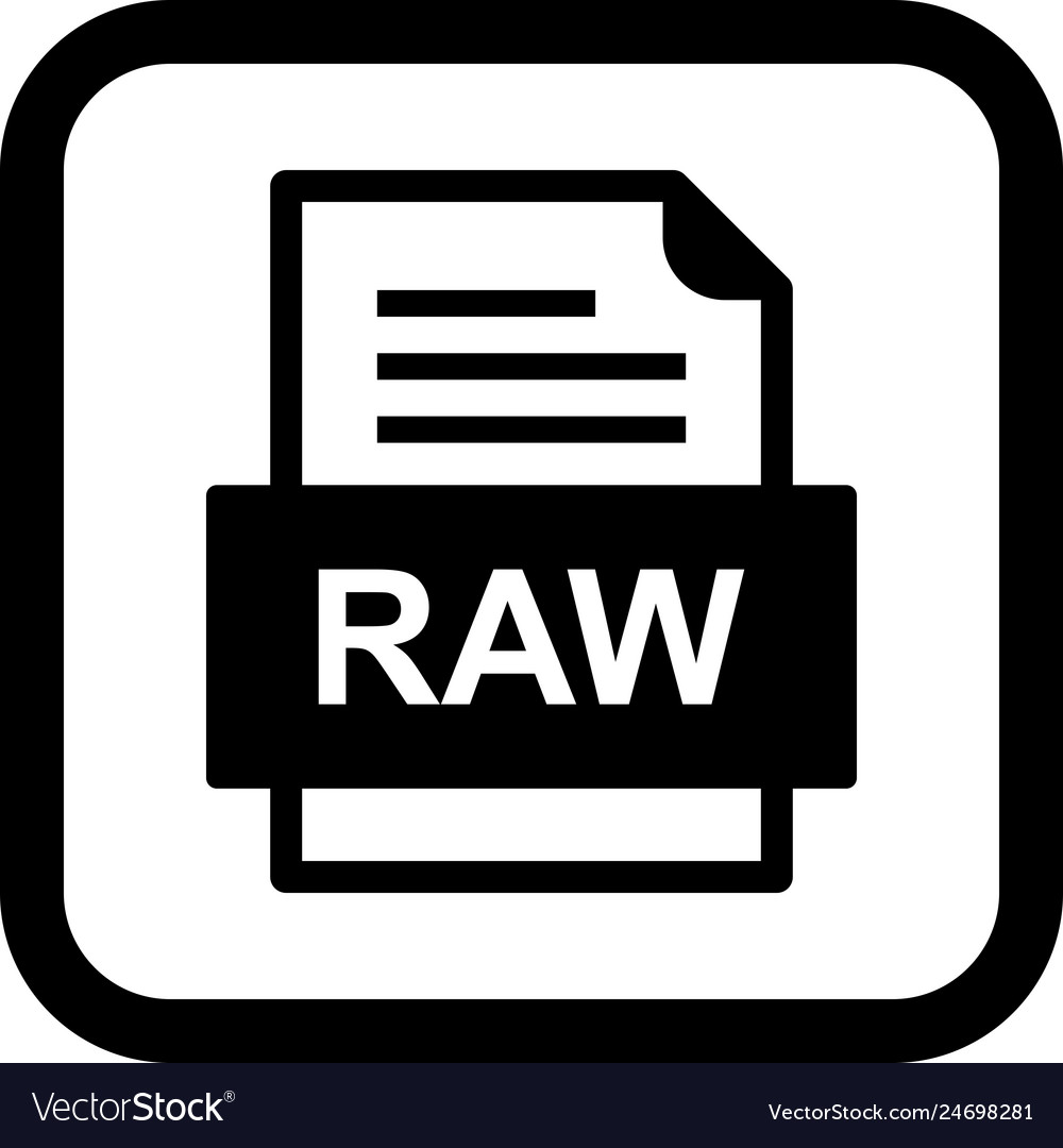 Raw file document icon