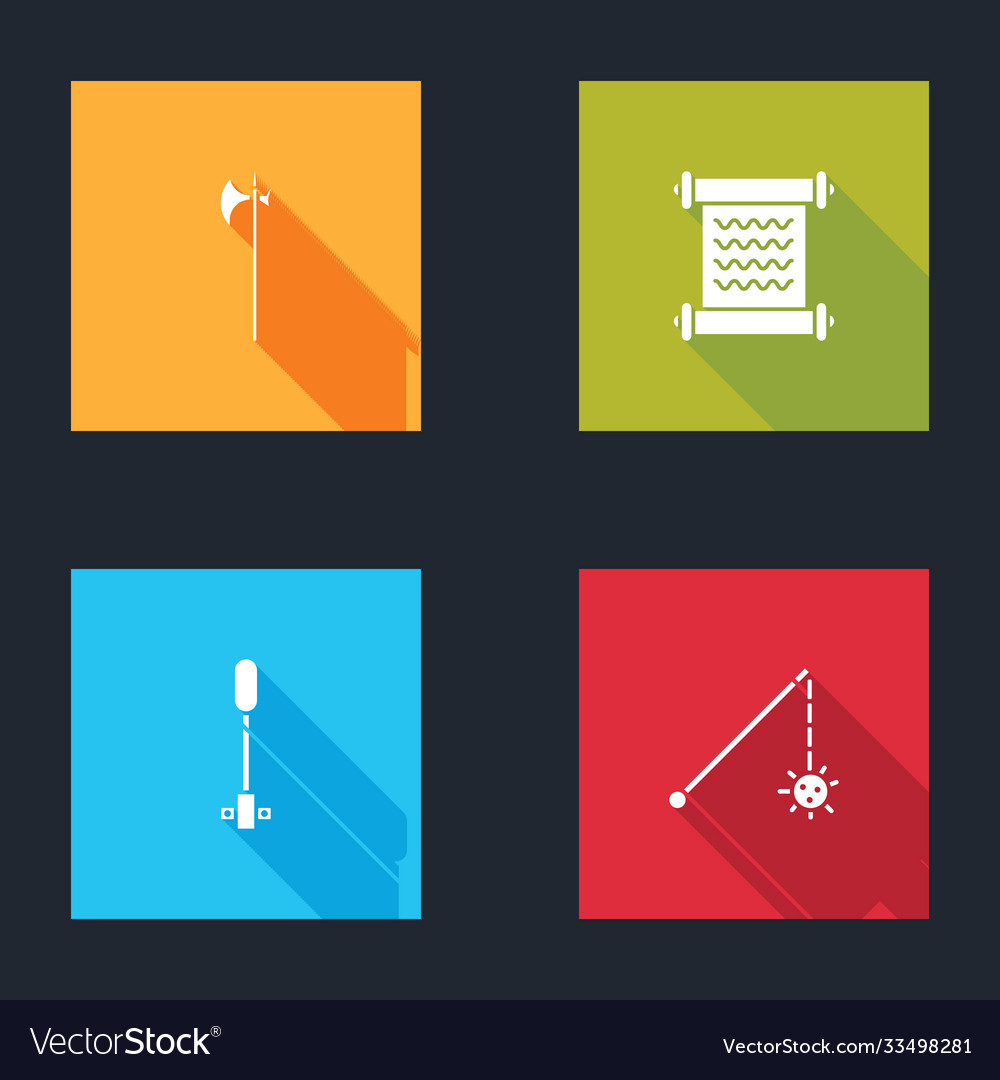 Set medieval halberd decree parchment scroll Vector Image Set medieval halberd decree parchment scroll