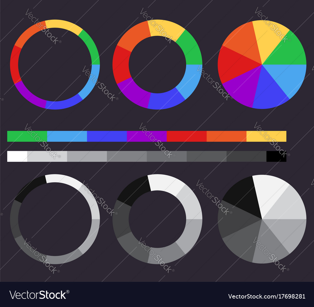 Set of color gradients circle