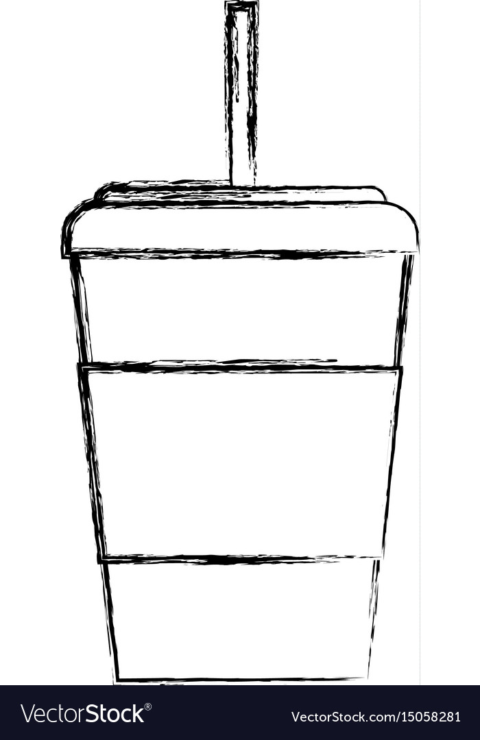 Sketch draw disposable coffee cup