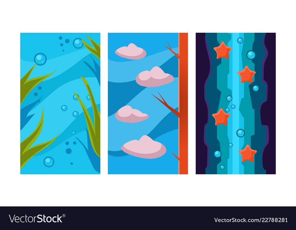 Underwater world for game background user Vector Image Underwater world for game background user