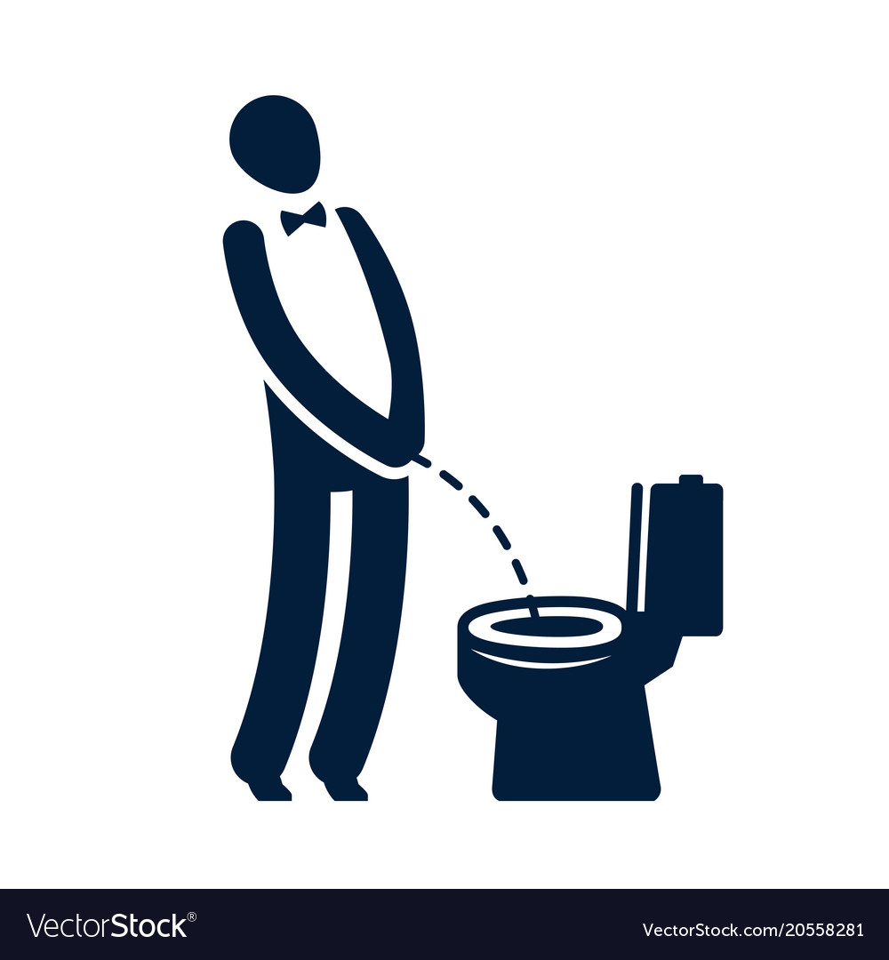 Wc funny symbol toilet  restroom icon Royalty Free Vector