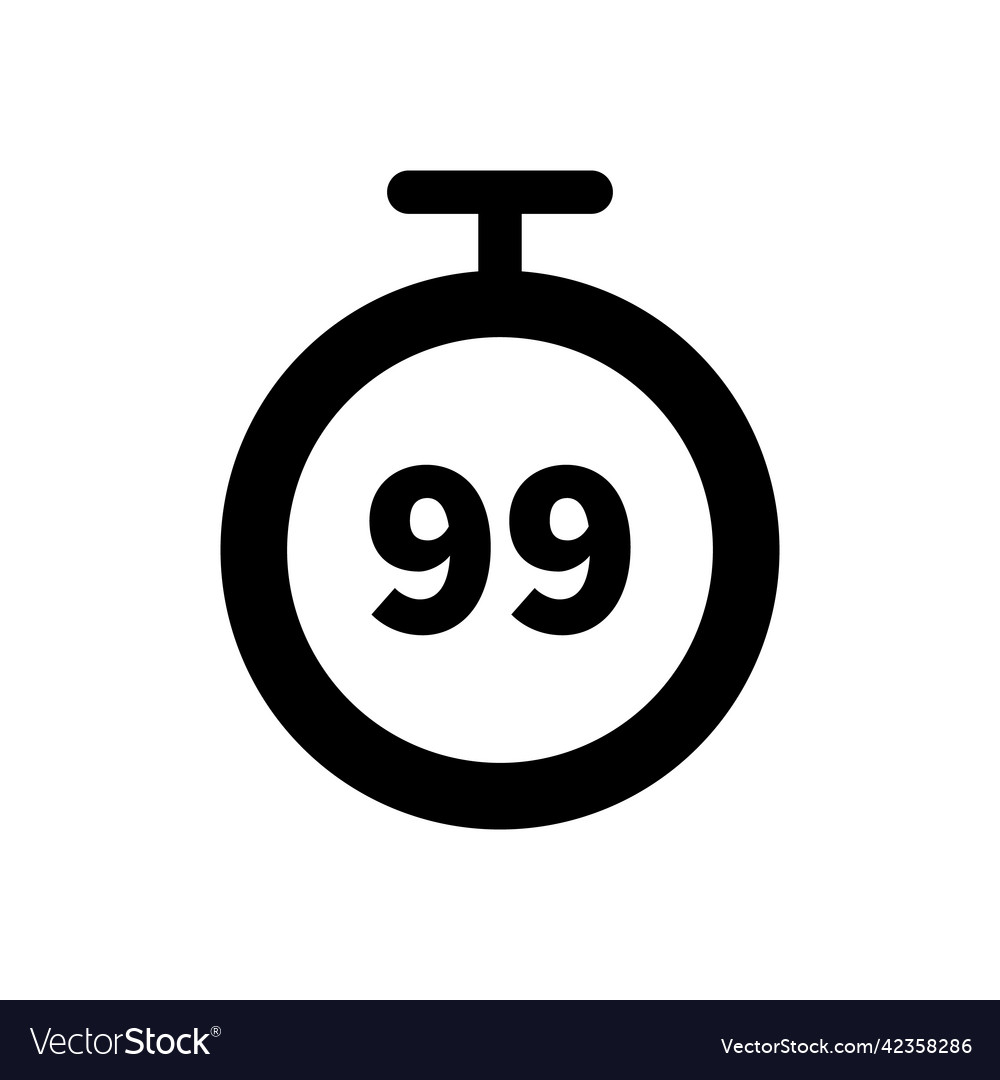 A timer icon with 99 seconds written