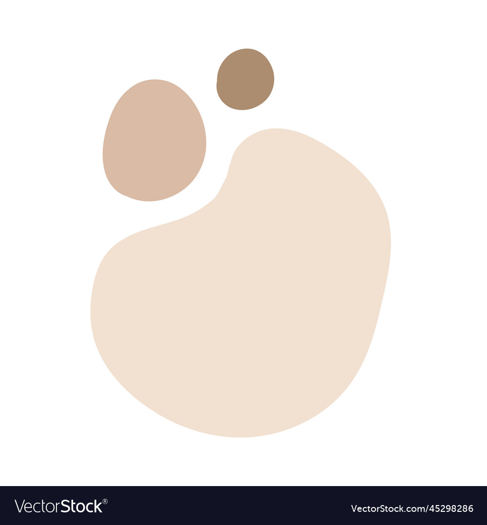 Abstract boho random blob shapes simple hand vector image Abstract boho random blob shapes simple hand
