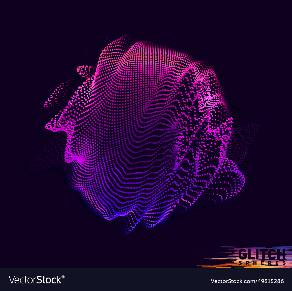 Abstract colorful mesh on dark background vector image Abstract colorful mesh on dark background