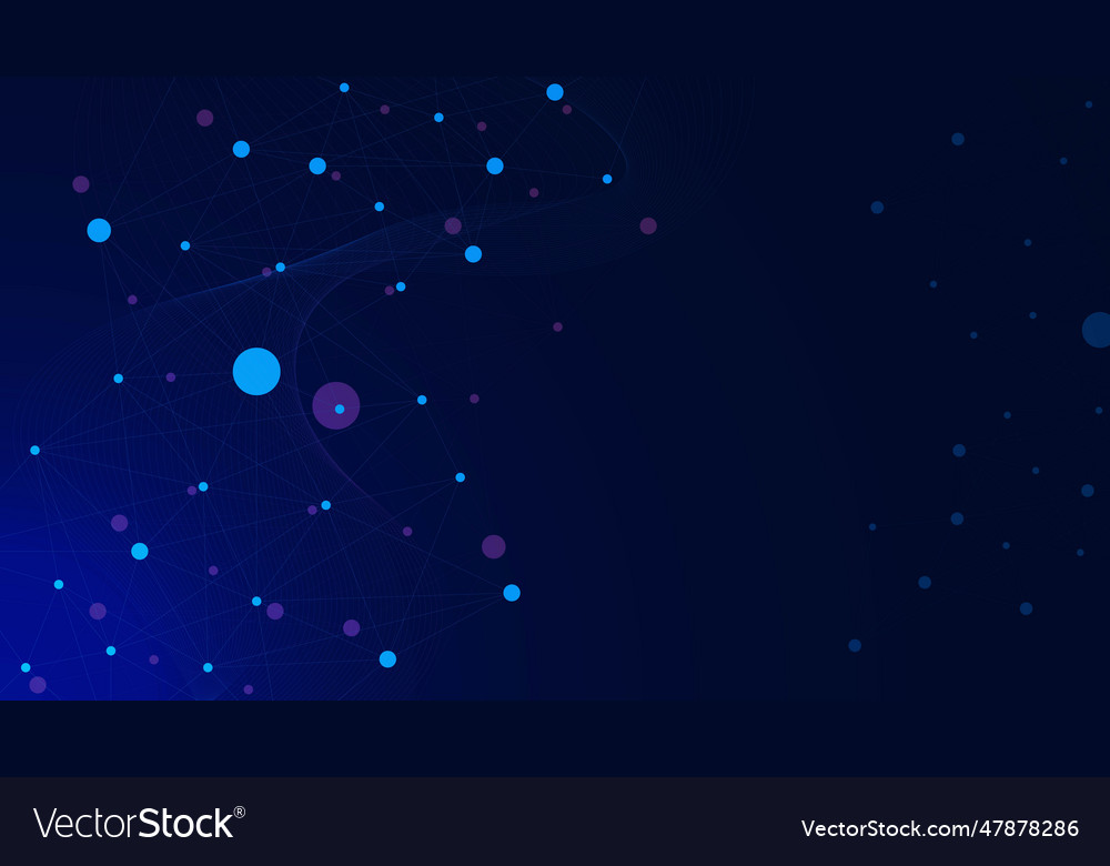 Abstract geometric with connecting dots and lines vector image Abstract geometric with connecting dots and lines