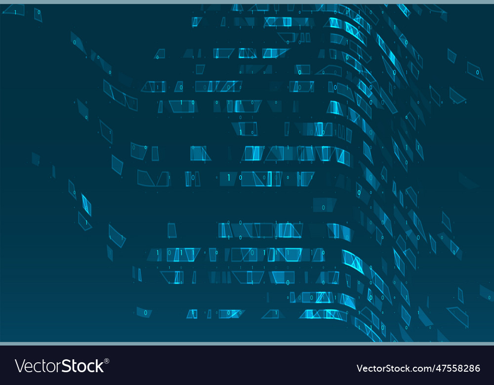 Big genomic data visualization vector image Big genomic data visualization
