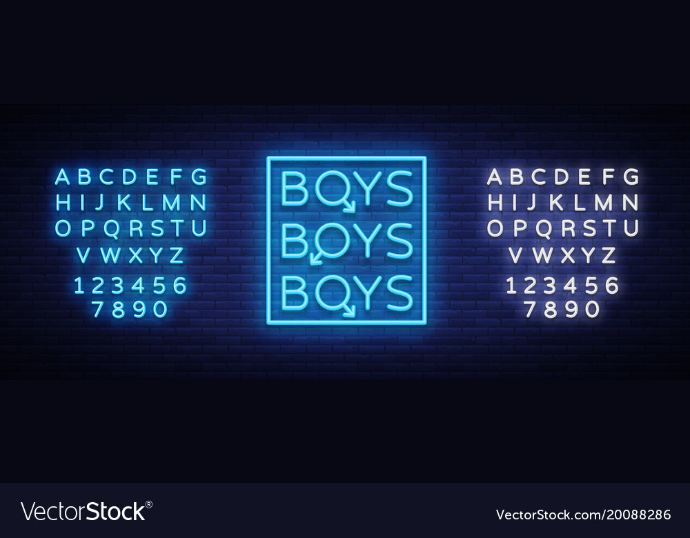 boys boys boys neon sign