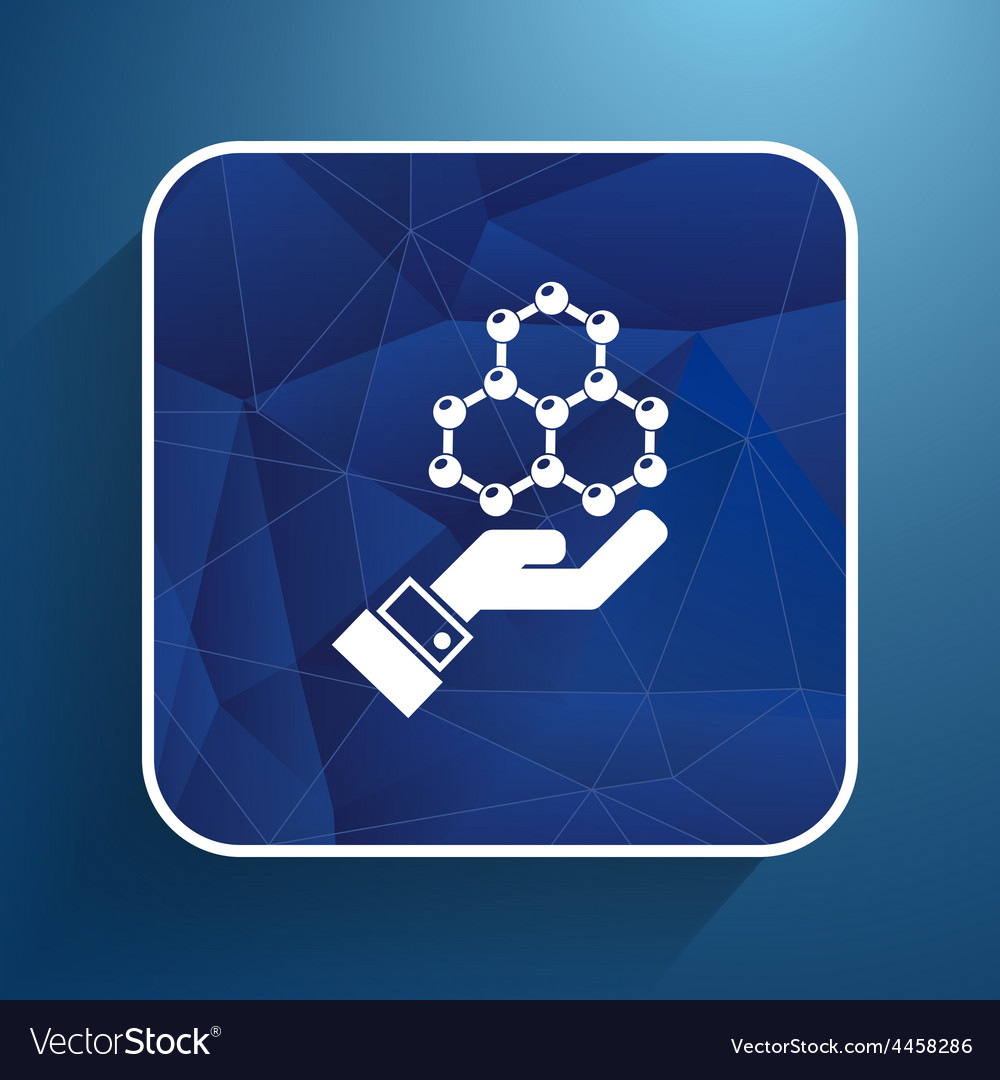 Checkmark on hand web icon design