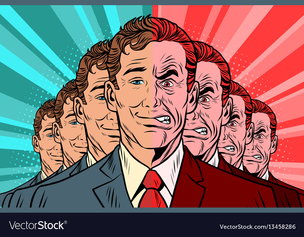 Crowd bad good people Royalty Free Vector Image