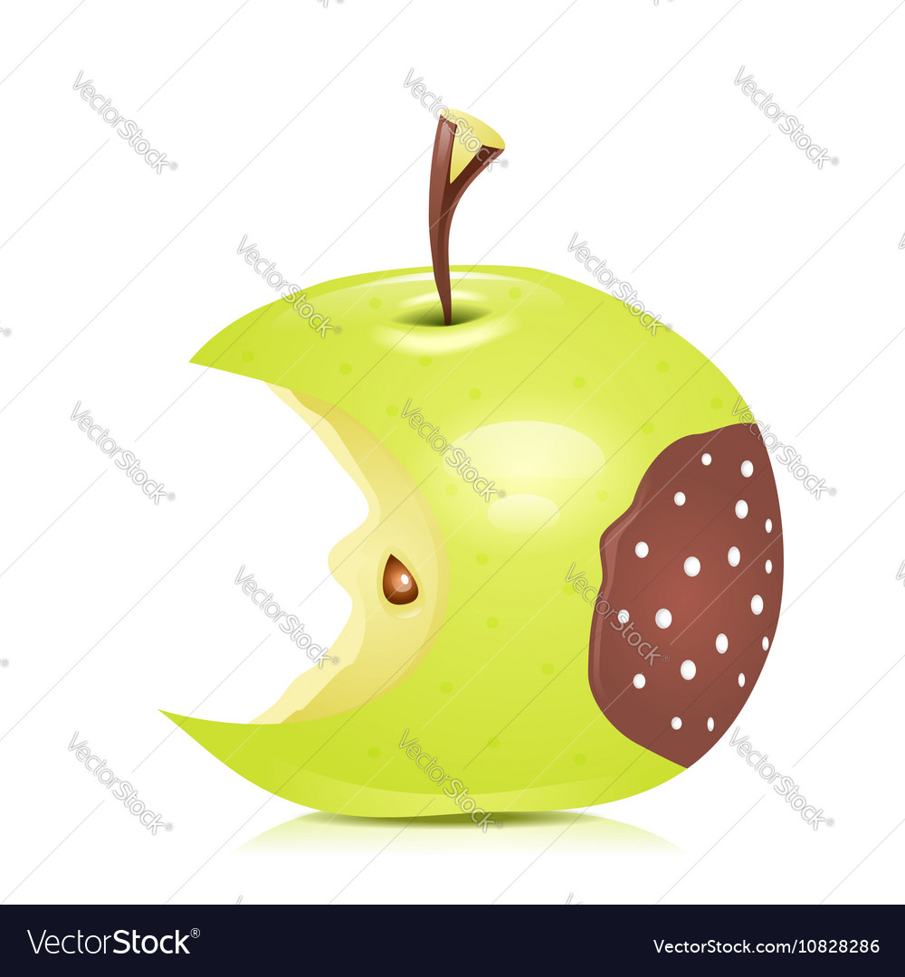 Eated rotten apple