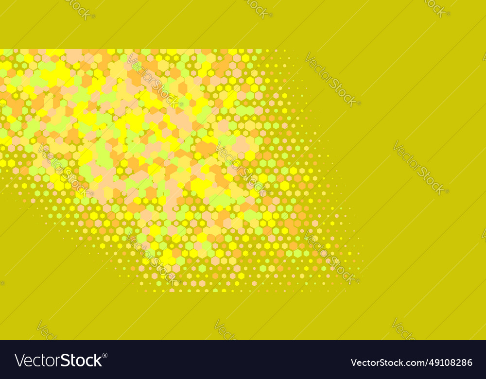 Geometric multi size hexagon with color