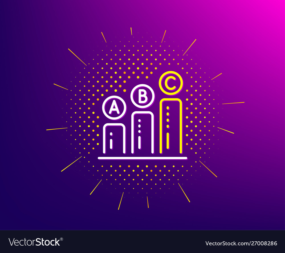 Graph line icon column chart sign vector image Graph line icon column chart sign
