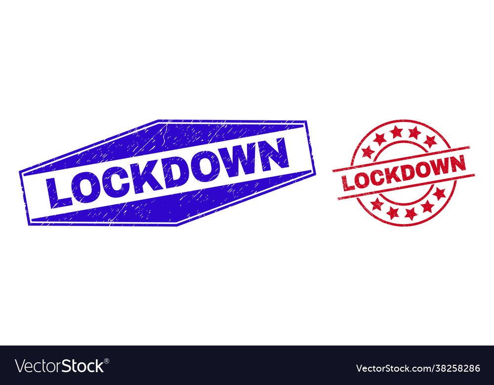 Lockdown distress stamp seals in circle