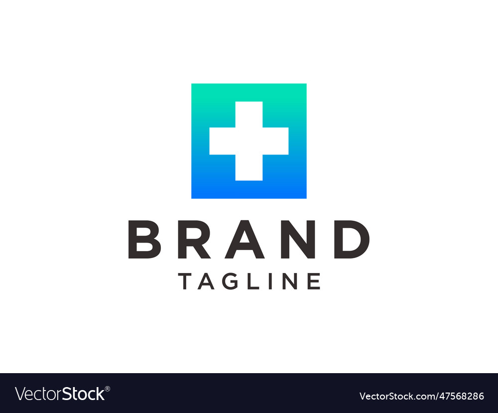 Medical logo healthcare symbol blue cross sign