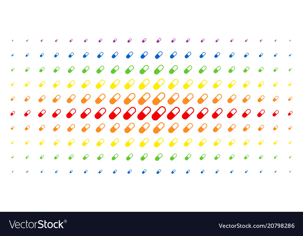 Medication granule spectrum halftone array Vector Image Medication granule spectrum halftone array