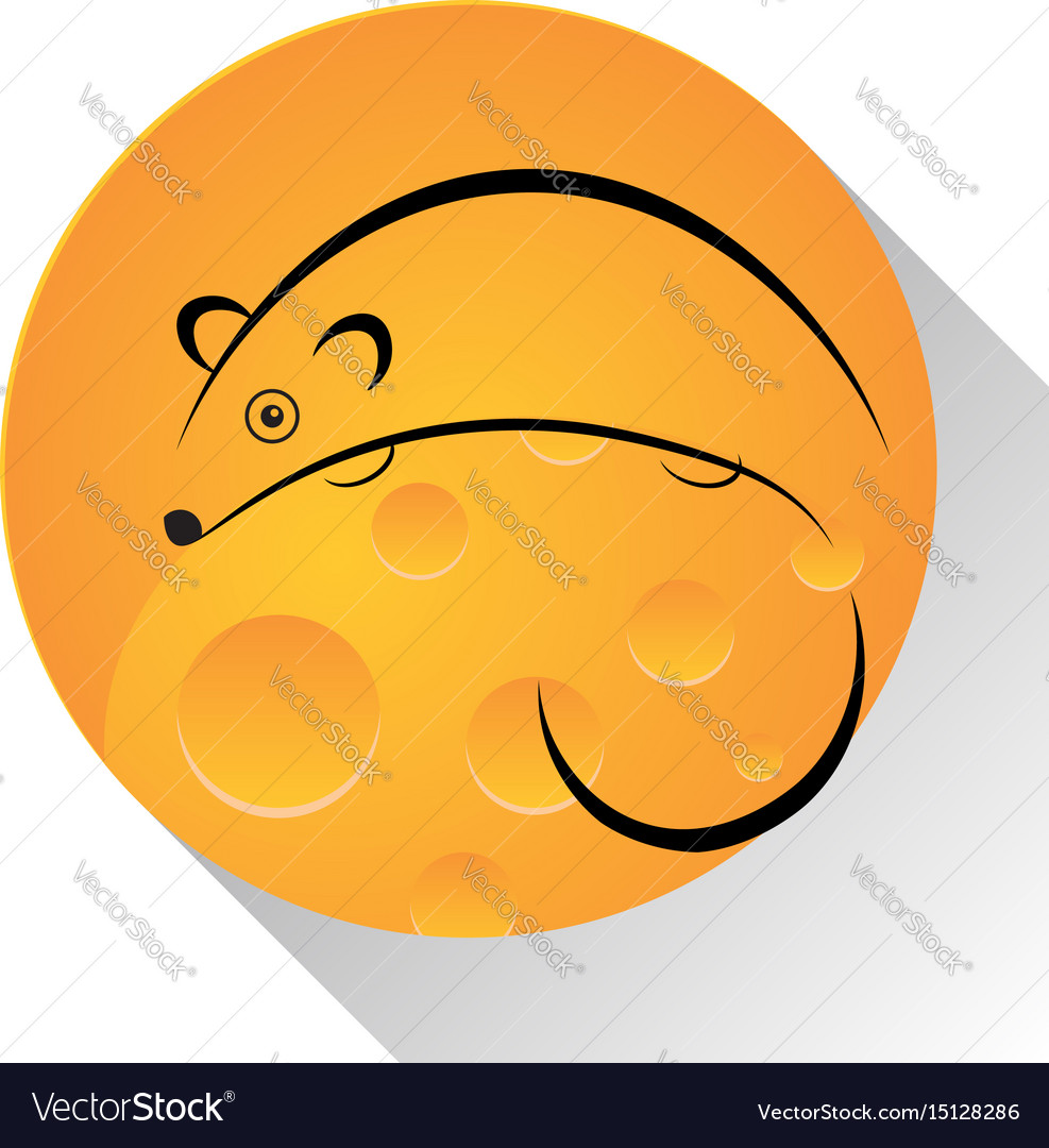 Mouse cheese Royalty Free Vector Image - VectorStock