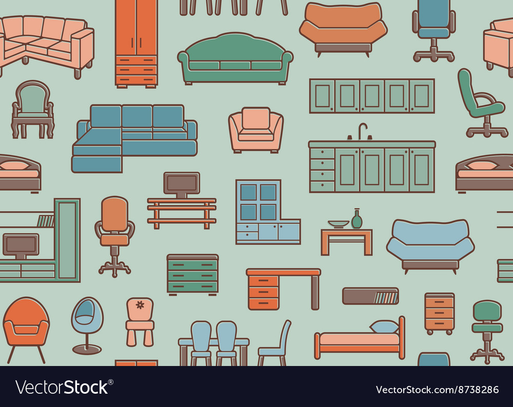 Seamless furniture background