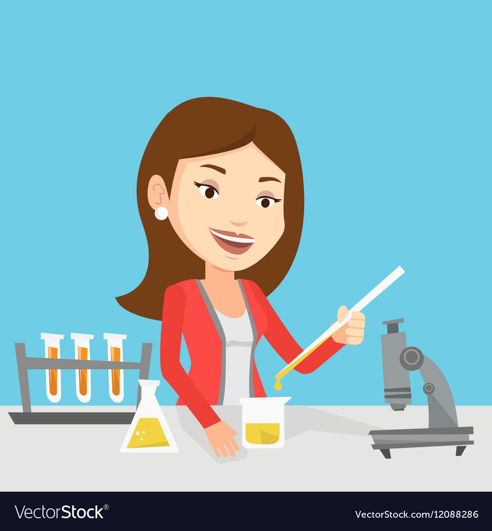 Student working at laboratory class